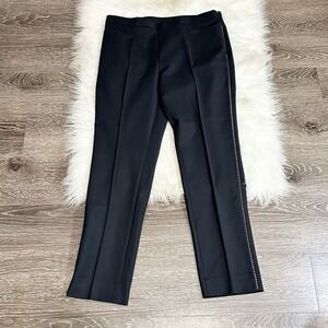 Akris Punto Womens Black Flat Front Trouser Pants Size US 8 Workwear Office‎